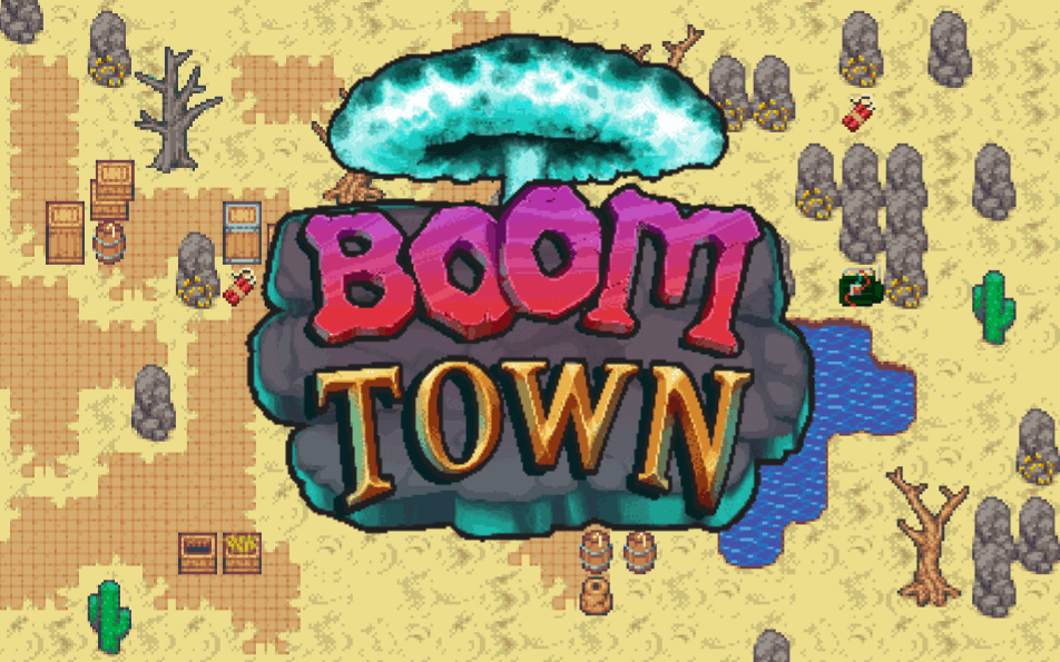 Boom Town game screen game development portfolio