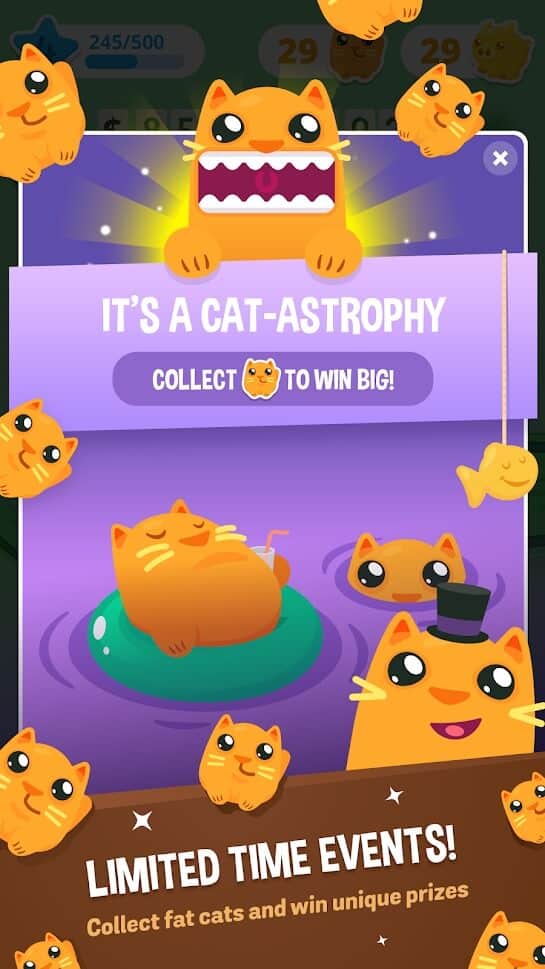 Make it rain collect fat cats game